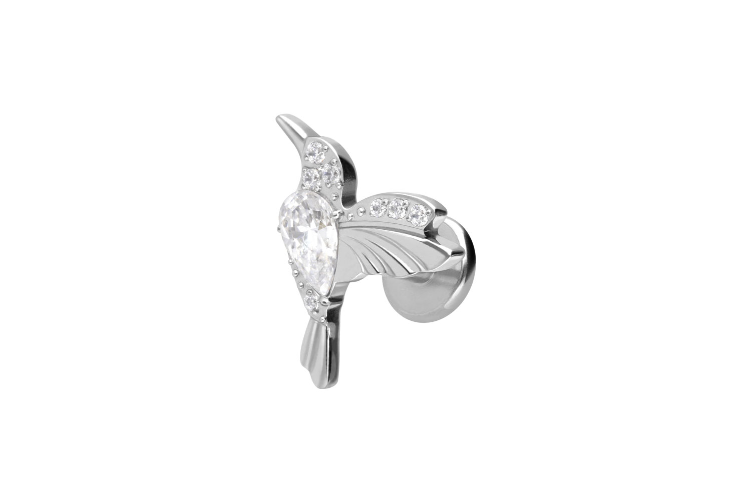 Titan Labret Piercing mit Innengewinde KOLIBRI